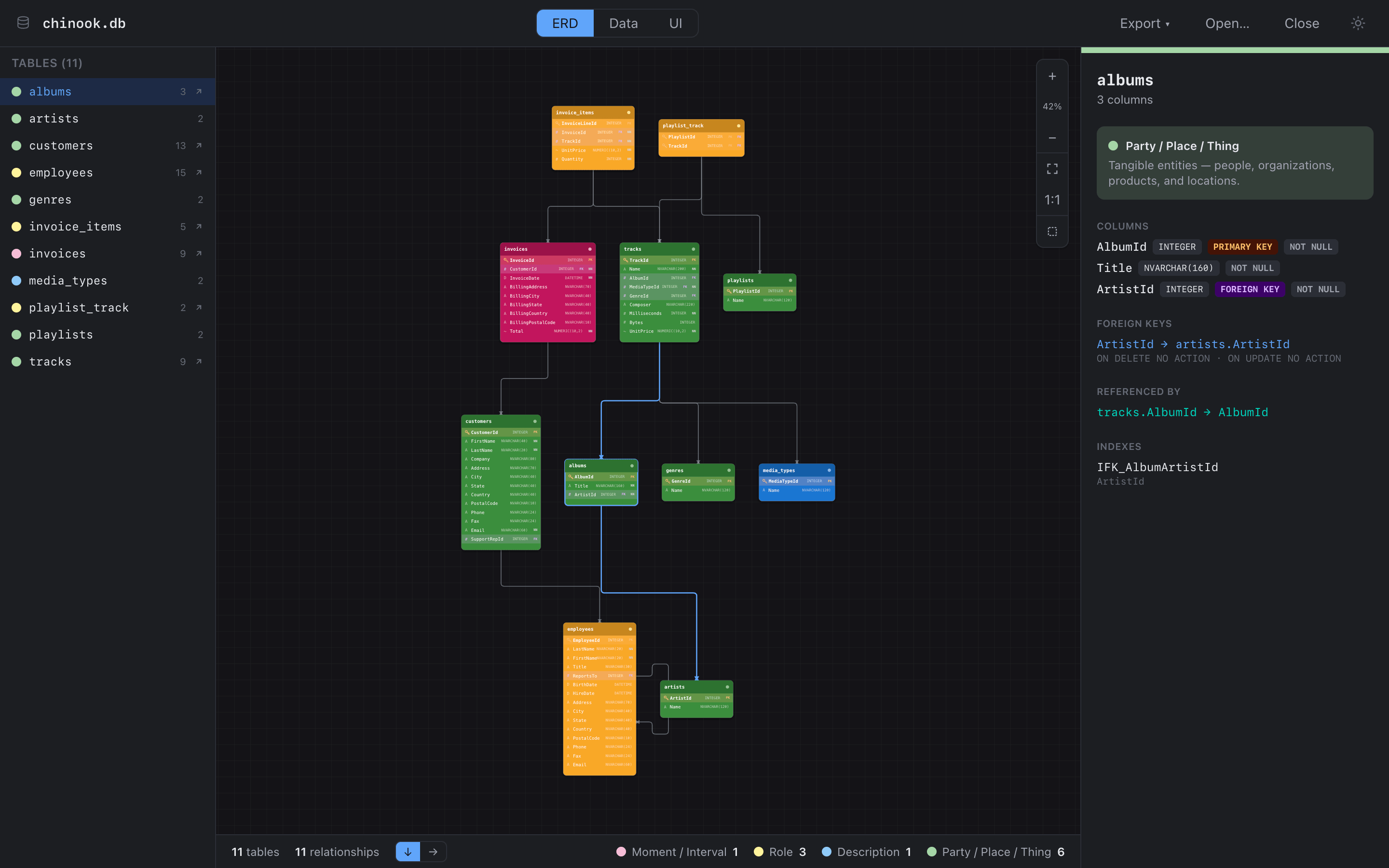 SQLiteUI screenshot